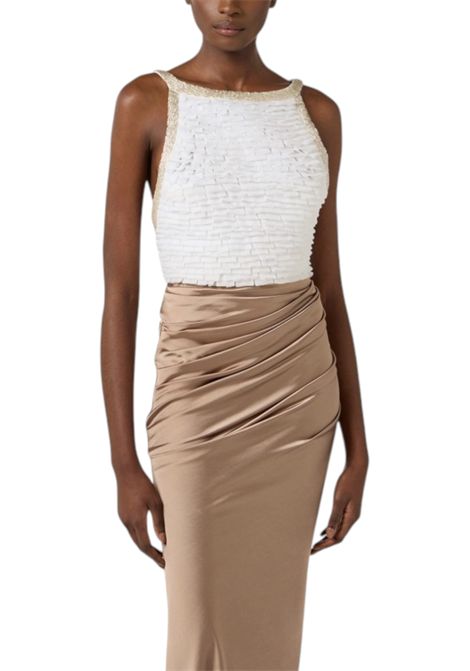 Abito Red Carpet in tessuti di raso e tulle ELISABETTA FRANCHI | Abiti | ABR1762E2EZ4